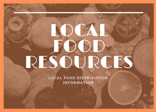 Local Food resources food with orange overlay click for informational pdf
